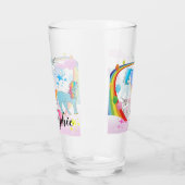 Persoonlijke Eenhoorn En Regenboog Glas Tumbler (Links)