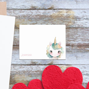 Persoonlijke Eenhoorn Meisje met Naam Post-it® Notes