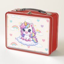 Persoonlijke Eenhoorn Rug naar School Lunchbox