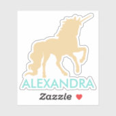 Persoonlijke Eenhoorn Sticker (Vel)