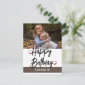 Persoonlijke Eenvoudige Aangepaste Familie Foto Ve Briefkaart (Staand voorkant)