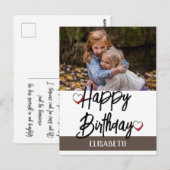 Persoonlijke Eenvoudige Aangepaste Familie Foto Ve Briefkaart (Voorkant / Achterkant)