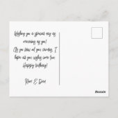 Persoonlijke Eenvoudige Aangepaste Gezinsfoto Verj Briefkaart (Achterkant)