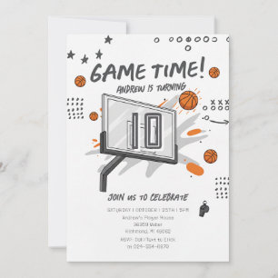 Persoonlijke Eenvoudige Basketbal Verjaardag Kaart