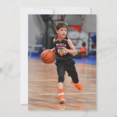 Persoonlijke Eenvoudige Basketbal Verjaardag met f Kaart (Achterkant)