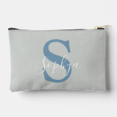 Persoonlijke Eenvoudige Blauwe Monogram Etui (Achterkant)
