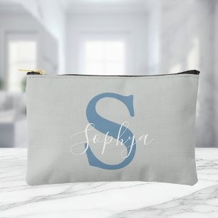 Persoonlijke Eenvoudige Blauwe Monogram Etui