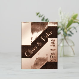 Persoonlijke eenvoudige bruiloft folie uitnodiging briefkaart