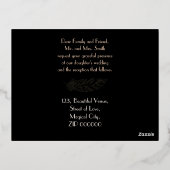 Persoonlijke eenvoudige bruiloft folie uitnodiging briefkaart (Achterkant)