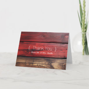 Persoonlijke eenvoudige Elegante Bedank Houten Bedankkaart