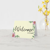 Persoonlijke eenvoudige Elegante welkom bij het te Kaart (Gele Bloem)