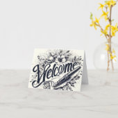 Persoonlijke eenvoudige Elegante welkom bij het te Kaart (Gele Bloem)