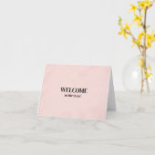 Persoonlijke eenvoudige elegante welkom bij het te kaart (Gele Bloem)