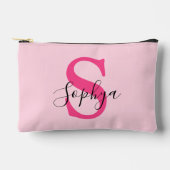 Persoonlijke Eenvoudige Heet Roze Monogram Etui (Voorkant)