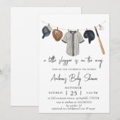 Persoonlijke Eenvoudige Honkbal Baby shower waterv Kaart (Voorkant / Achterkant)