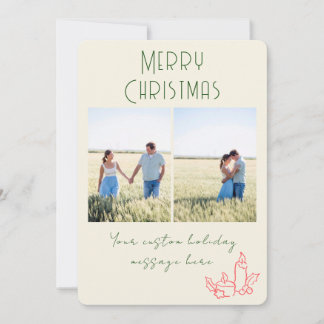 Persoonlijke eenvoudige kerstkaart met meerdere fo