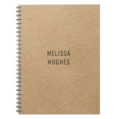 Persoonlijke Eenvoudige Moderne Rustieke Kraft Notitieboek (Voorkant)