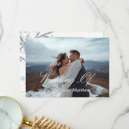 Persoonlijke eenvoudige moderne trouwuitnodiging  bedankkaart