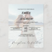 Persoonlijke eenvoudige moderne wintertrouwkaart (Achterkant)