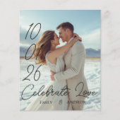 Persoonlijke eenvoudige moderne wintertrouwkaart (Voorkant)