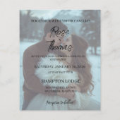 Persoonlijke eenvoudige moderne wintertrouwkaart (Achterkant)