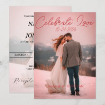 Persoonlijke eenvoudige moderne wintertrouwkaart