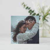 Persoonlijke eenvoudige moderne wintertrouwkaart kaart (Staand voorkant)