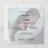 Persoonlijke eenvoudige moderne wintertrouwkaart kaart (Achterkant)