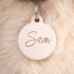 Persoonlijke eenvoudige monogram huisdier naam huisdierpenning