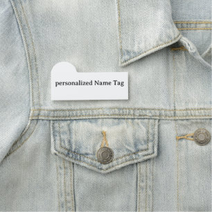 Persoonlijke eenvoudige naam badge 7,5" x 3,8" vor