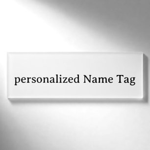 Persoonlijke eenvoudige naamkaartje 7,62 cm x 2,54 naambadge