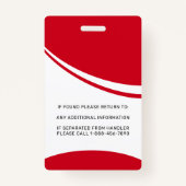 Persoonlijke Eenvoudige Rode Dienst Dog Foto ID Ba Badge (Achterkant)