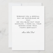 Persoonlijke, eenvoudige, stijlvolle foto van Birt Kaart (Achterkant)