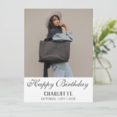 Persoonlijke, eenvoudige, stijlvolle foto van Birt Kaart (Staand voorkant)