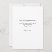 Persoonlijke, eenvoudige, stijlvolle foto van Birt Kaart (Achterkant)