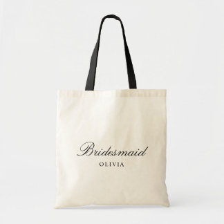 Persoonlijke Eenvoudige Stijlvolle Script Bruidsme Tote Bag