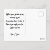 Persoonlijke Eenvoudige Verjaardag Stijlvolle Drie Briefkaart (Achterkant)