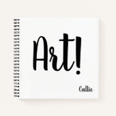 Persoonlijke eenvoudige vierkantskunst notitieboek (Voorkant)