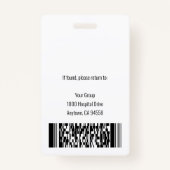 Persoonlijke eerste antwoordapparaat voor foto-ID- Badge (Achterkant)