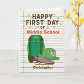 Persoonlijke eerste dag van de middelbare school kaart (Gele Bloem)