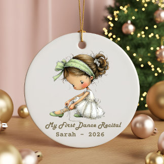 Persoonlijke eerste dansrepetitie-ornament | Balle Keramisch Ornament