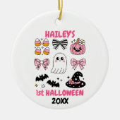 Persoonlijke Eerste Halloween Keramisch Ornament (Voorkant)