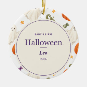 Persoonlijke eerste Halloween van de baby Keramisch Ornament