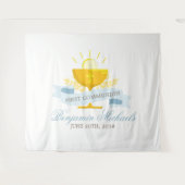 Persoonlijke Eerste Heilige Communie voor Jongens Wandkleed (Voorkant (horizontaal))