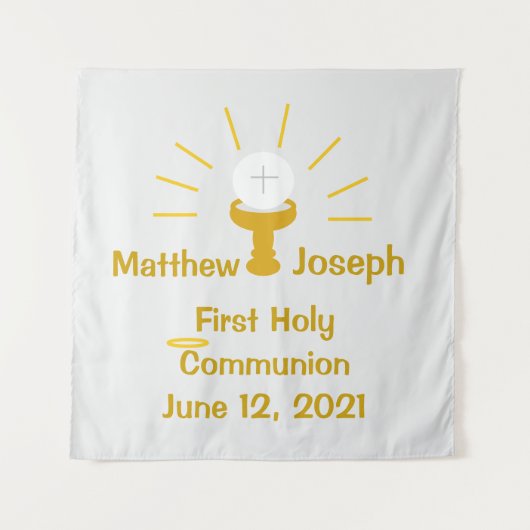 Persoonlijke Eerste Heilige Communie  Wandkleed (Voorkant (horizontaal))