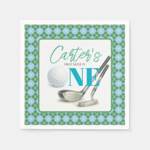 Persoonlijke eerste hole-in-one golf papieren serv servet