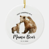 Persoonlijke eerste kerst als moeder keramisch ornament (Voorkant)