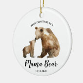 Persoonlijke eerste kerst als moeder keramisch ornament (Links)