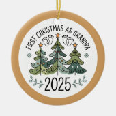 Persoonlijke eerste kerst als opa keramisch ornament (Voorkant)