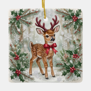 Persoonlijke eerste kerst van boshertje baby keramisch ornament